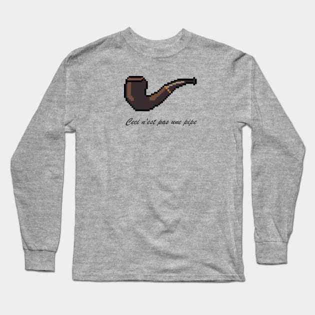 Ceci n'est pas une pipe Long Sleeve T-Shirt by nurkaymazdesing